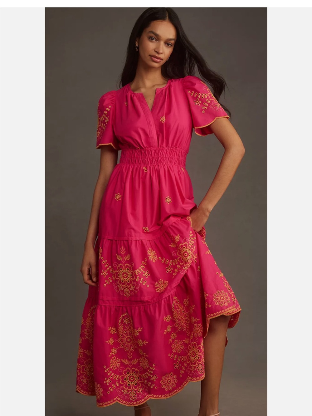 Anthropologie The Somerset Maxi Dress: Eyelet Edition- size Large BNWOT